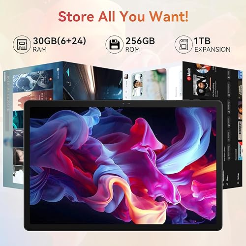 Miniatura 3 de URAO Tablet  Tablet Android 15 de 14 pulgadas  30 GB RAM 256 GB ROM  1920 * 1200 IPS FHD  10000mAh Carga rápida de 30W  Procesador Octa-core  Wi-Fi
