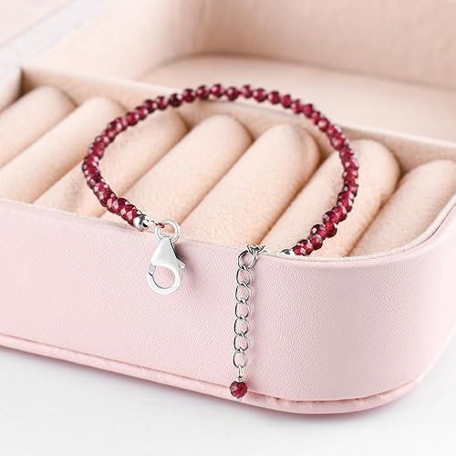 Miniatura 10 de InfinityGemsArt A+ Natural Chrysocolla Gemstone Full Beads Dainty Bracelet Jewelry for Women, Birthstone, Healing Stones, Gift Jewelry in Rhodium