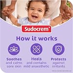 Sudocrem - Crème contre l'érythème fessier pour bébé, apaise, guérit et protège, soulagement et traitement de l'érythème fessier, crème à l'oxyde de zinc - 250g