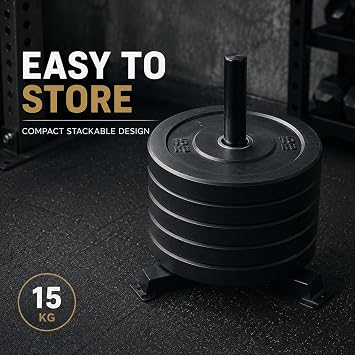 Rubber Weight Plates Barbell Discs Bumper Plates for Dumbbell Bars, Gym Strength Training, Deadlifts, Squats, Weight Lifting Workout Plates 5kg 10kg 15kg 20kg 25kg