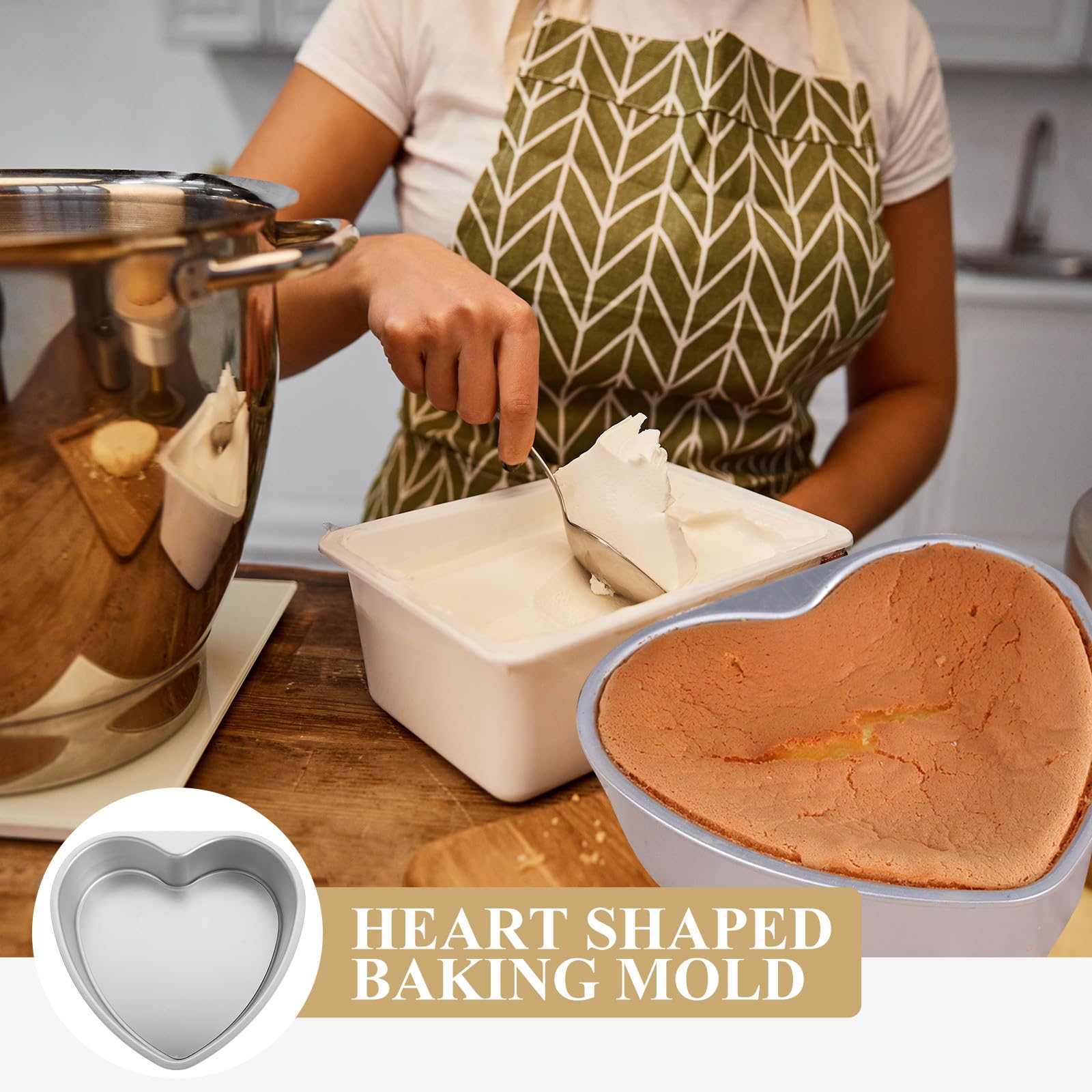 BESPORTBLE Moule à Gâteau Cœur Antiadhésif Moule à Pâtisserie Pratique Accessoire de Pâtisserie DIY