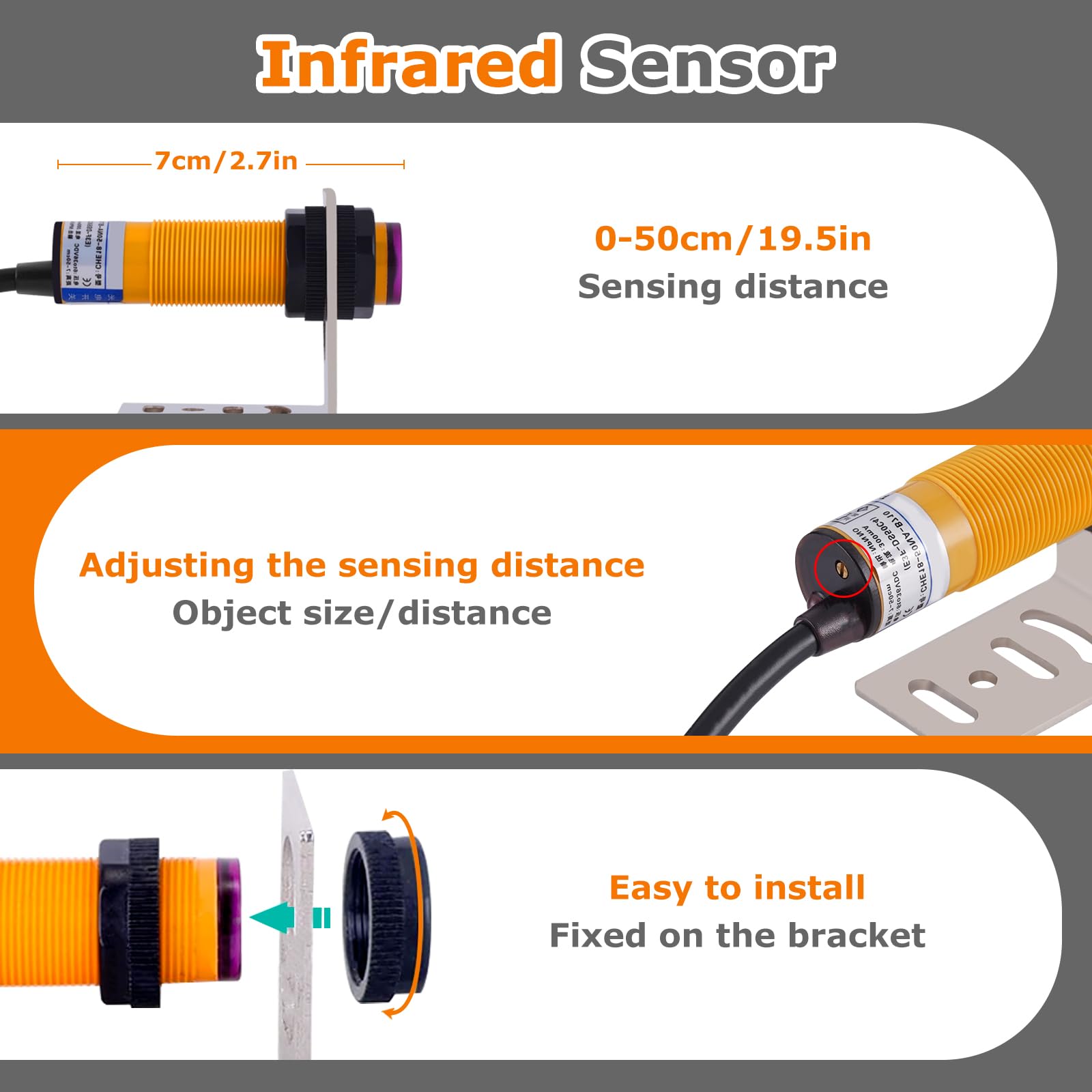 Genérico Contador Led, Conteo Automático Mediante Sensor