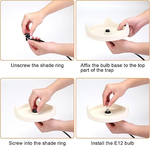 Miniatura 7 de Trampas para pulgas para el interior de tu hogar, paquete de 2 unidades, nuevo asesino de pulgas para casa, trampas de luz para pulgas con