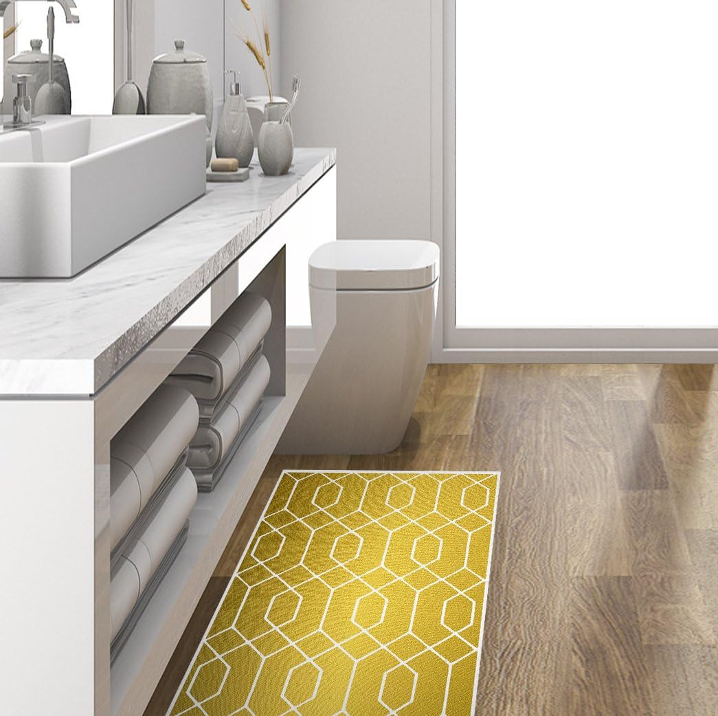 Viniliko Carpet, Vinyl, Gold, 50 x 100 x 3 cm, 50 x 100 cm (Rectangular)