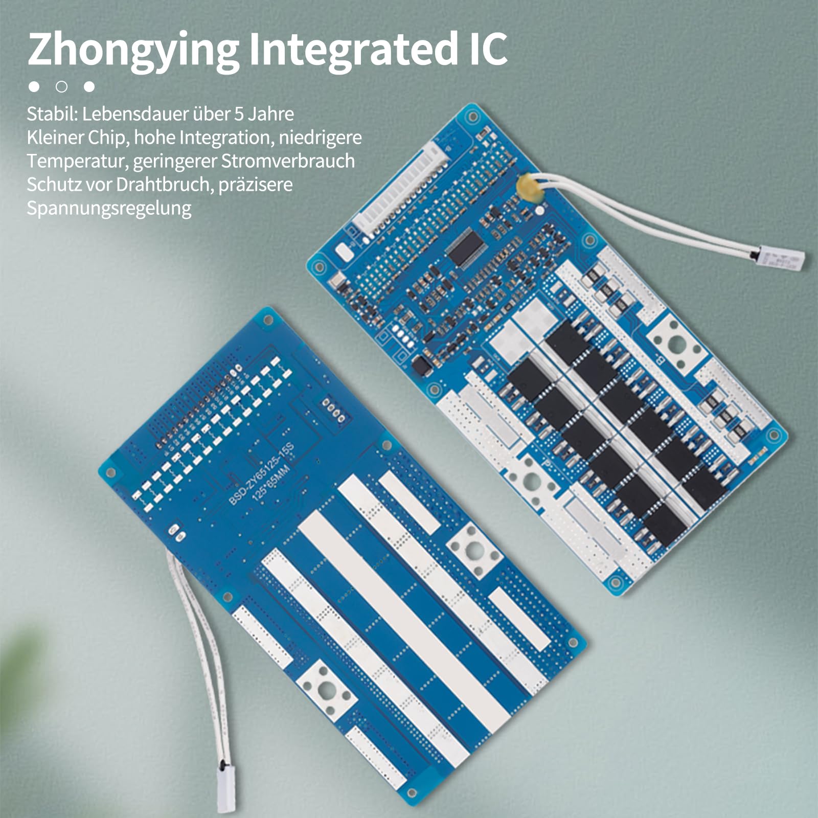 16S BMS 60V 30A Lithium PCB Schutzplatte mit Balancerleitung und NTC, gemeinsamem Anschluss Diez Schutzfunktionen, Li-Ion Batteriemanagementsystem, Li-Ion BMS