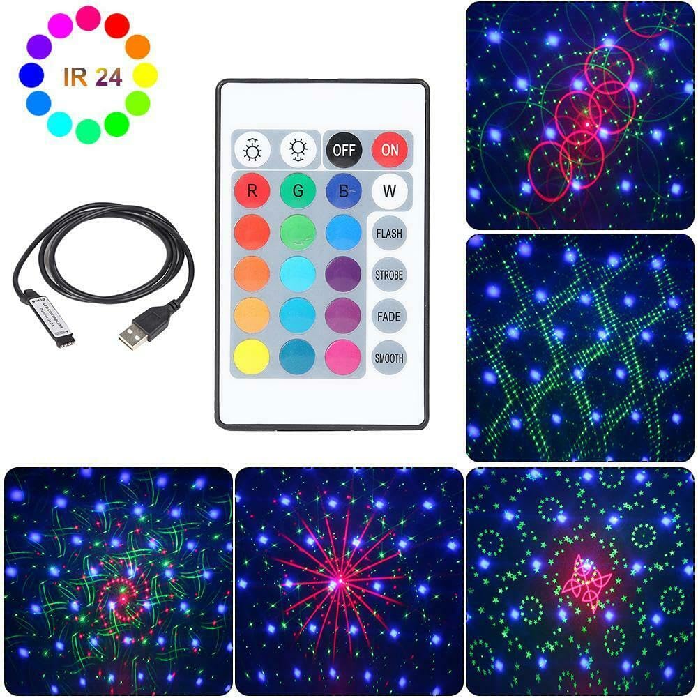 London Express LED Strip Light Controller 5V-24Keys 4 Pin USB IR Strips Dimmable Colourful Wireless Controller Colour Changing TV RGB Backlight Remote for 5050 3528 RGB LED Light Strip - Image 2