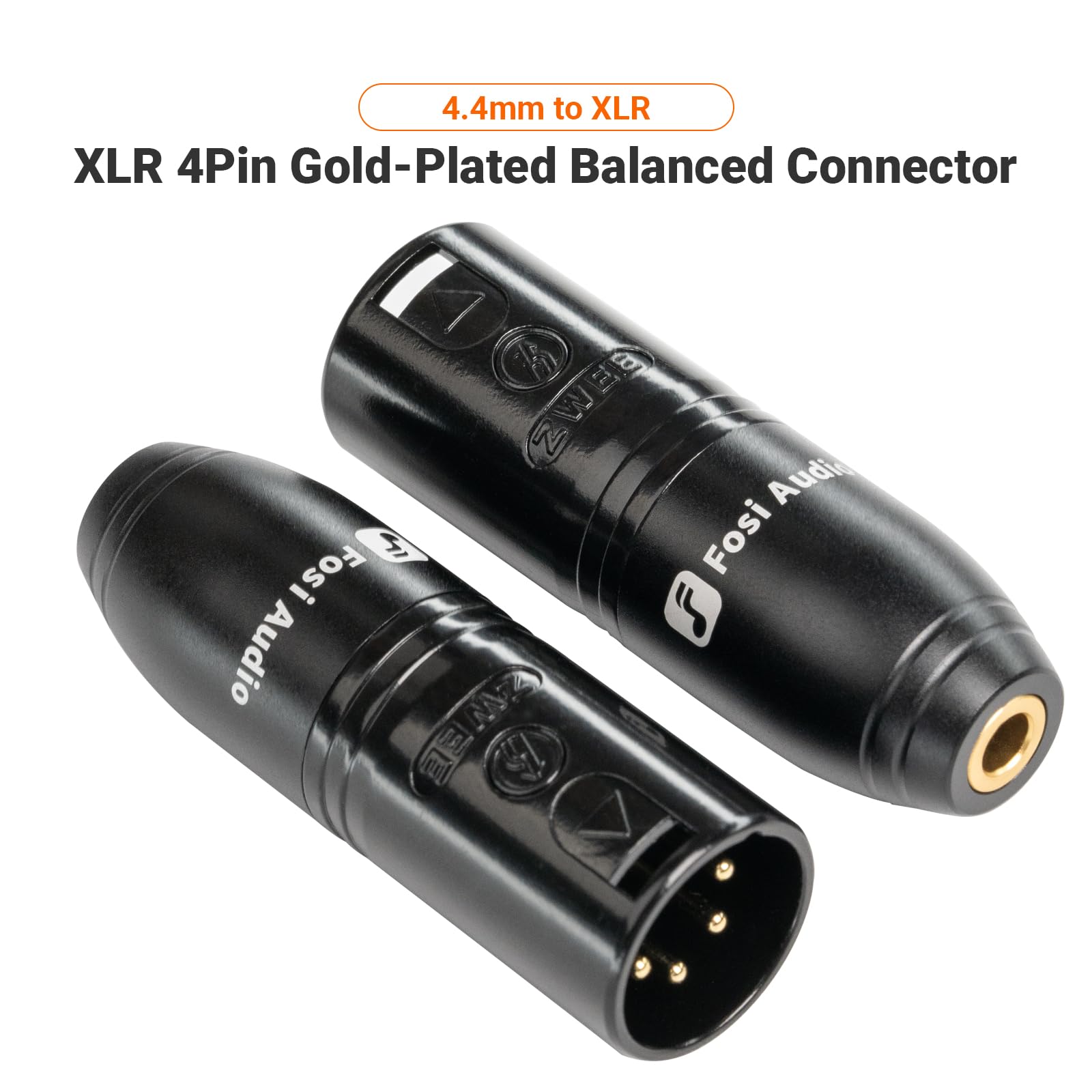 Fosi Audio XLR 4Pin Gold-Plated Balanced Connector, Black, 30 cm - Image 2