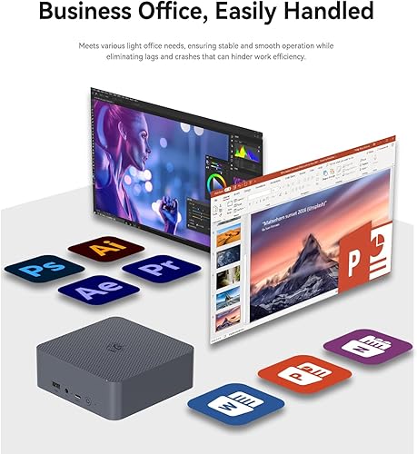 Vista 33 de Beelink Mini PC SEI11, Intel 10ª generación i5-11320H (hasta 4.5 GHz) 4C/8T, mini computadora de 16 GB DDR4 RAM 500 GB NVMe SSD, micro PC 4K a 60Hz