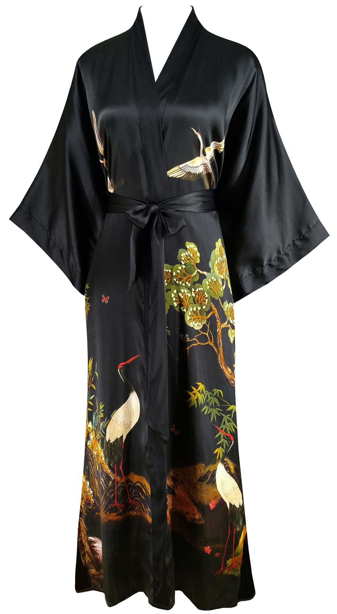 Women's 100% Silk Kimono Long Robe