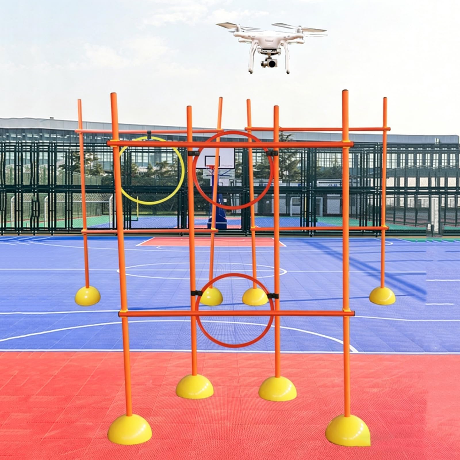 Carrera de obstáculos de carreras de drones, equipo de práctica ajustable para múltiples niveles de dificultad, ideal para entusiastas de drones y entrenamiento de aeronaves modelo