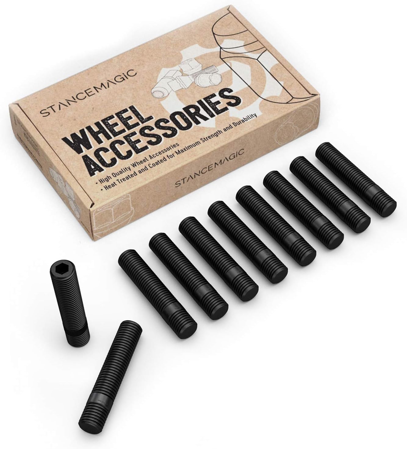 Aazon.co: ACROPIX 14x1.5 To 12x1.5 50 Wheel Stud Fit For Audi - View #9