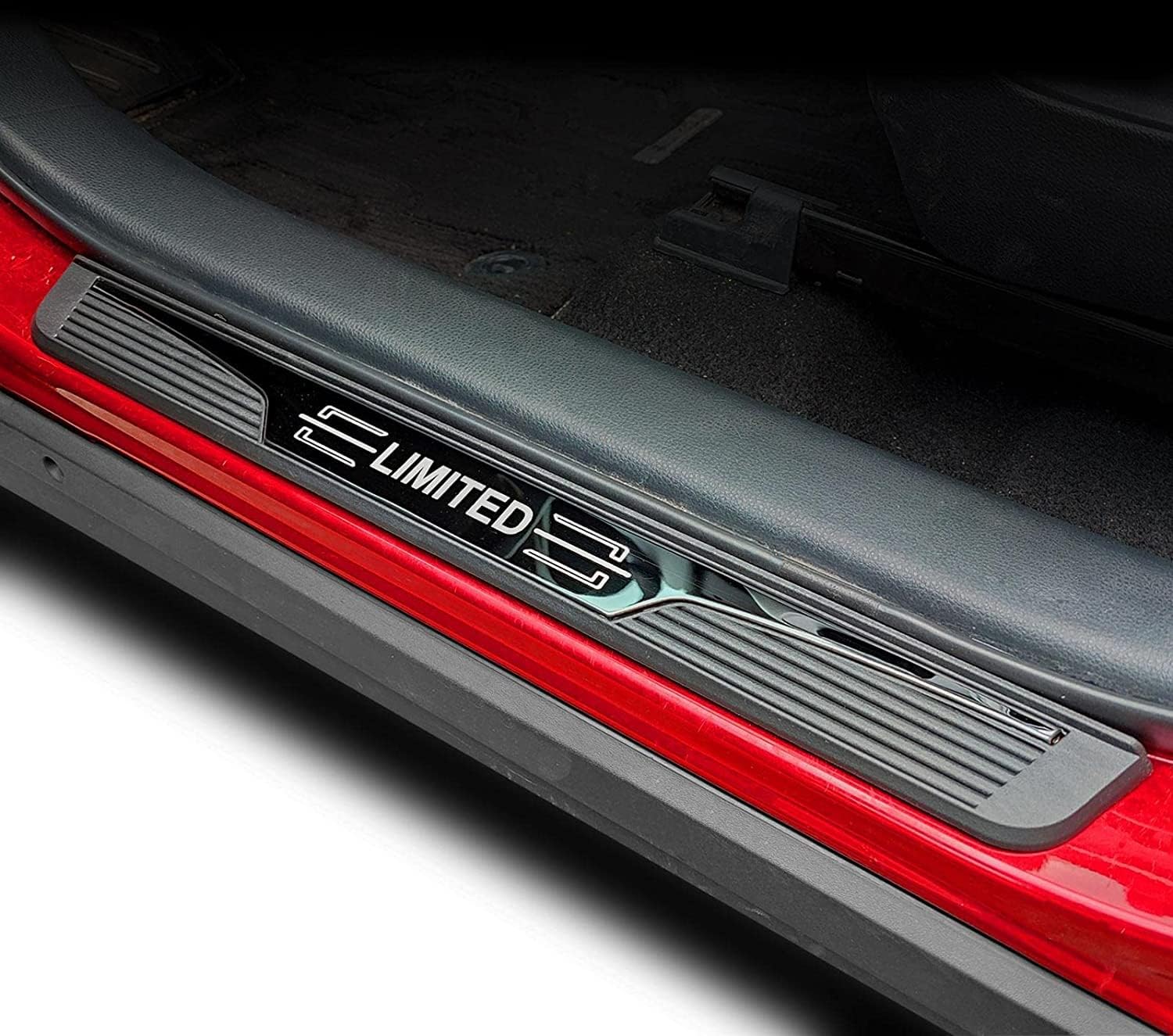 Door Sill Protector for Ford puma, Steel with Plastic Kick Panel Door Entry Guard Scuff Plates Accessories