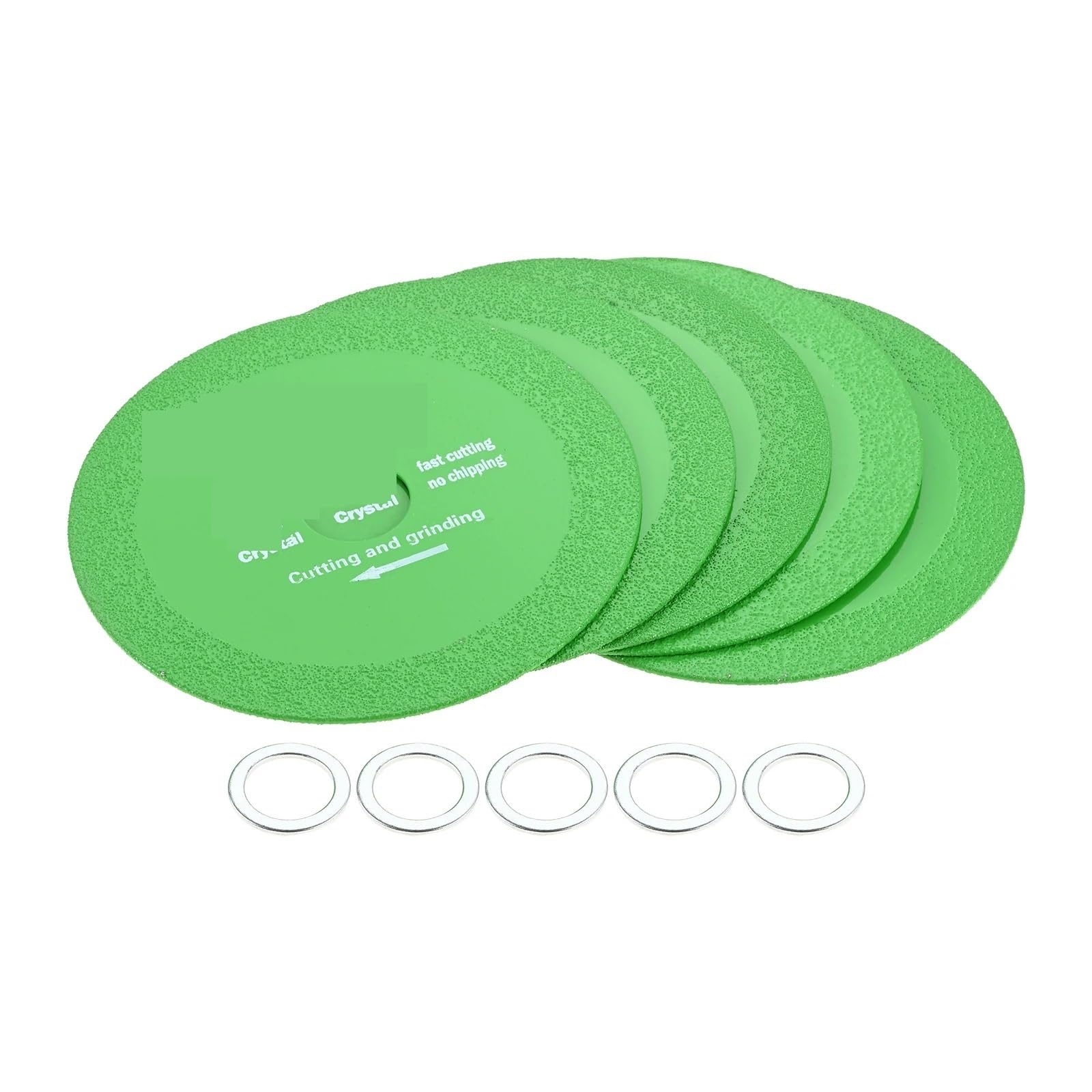 Disque de coupe en verre pour meuleuse d'angle 4/4, 5 pièces, meulage bouteilles vin cristal Jade, carrelage céramique(115mm)