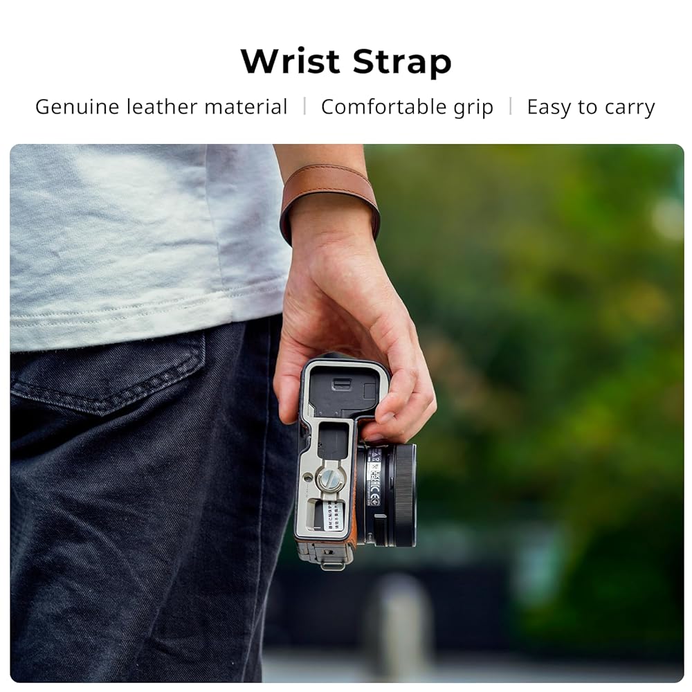 Amazon.com : SMALLRIG Camera Leather Case with Wrist Strap
