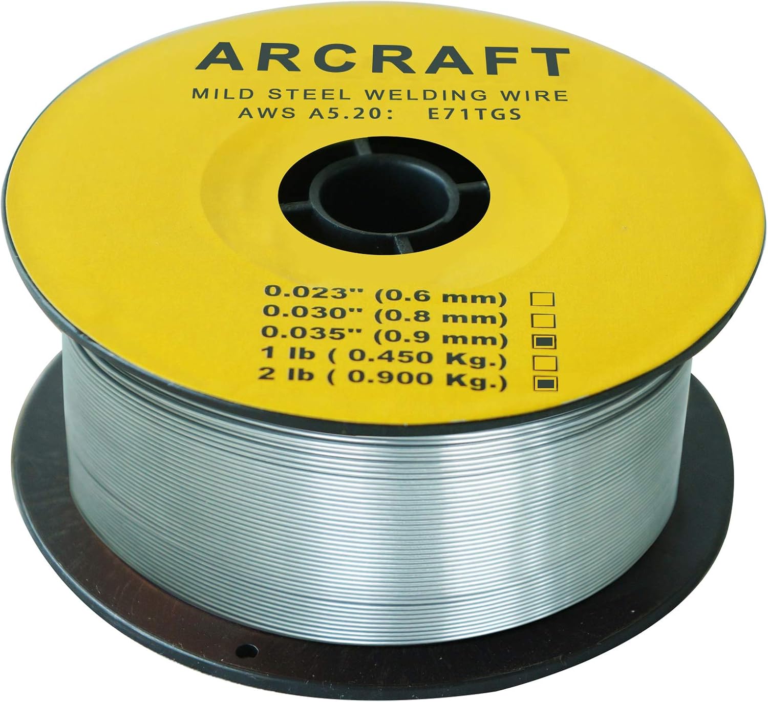 ARCRAFT Flux Core Welding Wire .035, E71TGS, 2-Pound Spool Carbon Steel Gasless Flux Cored Welding Wire