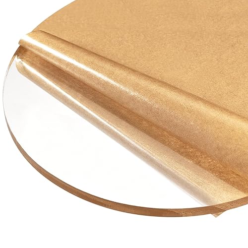 DMiotech Hoja de acrílico de 6 pulgadas de diámetro, 0.236in de grosor, disco redondo PMMA tablero acrílico para manualidades, bricolaje,