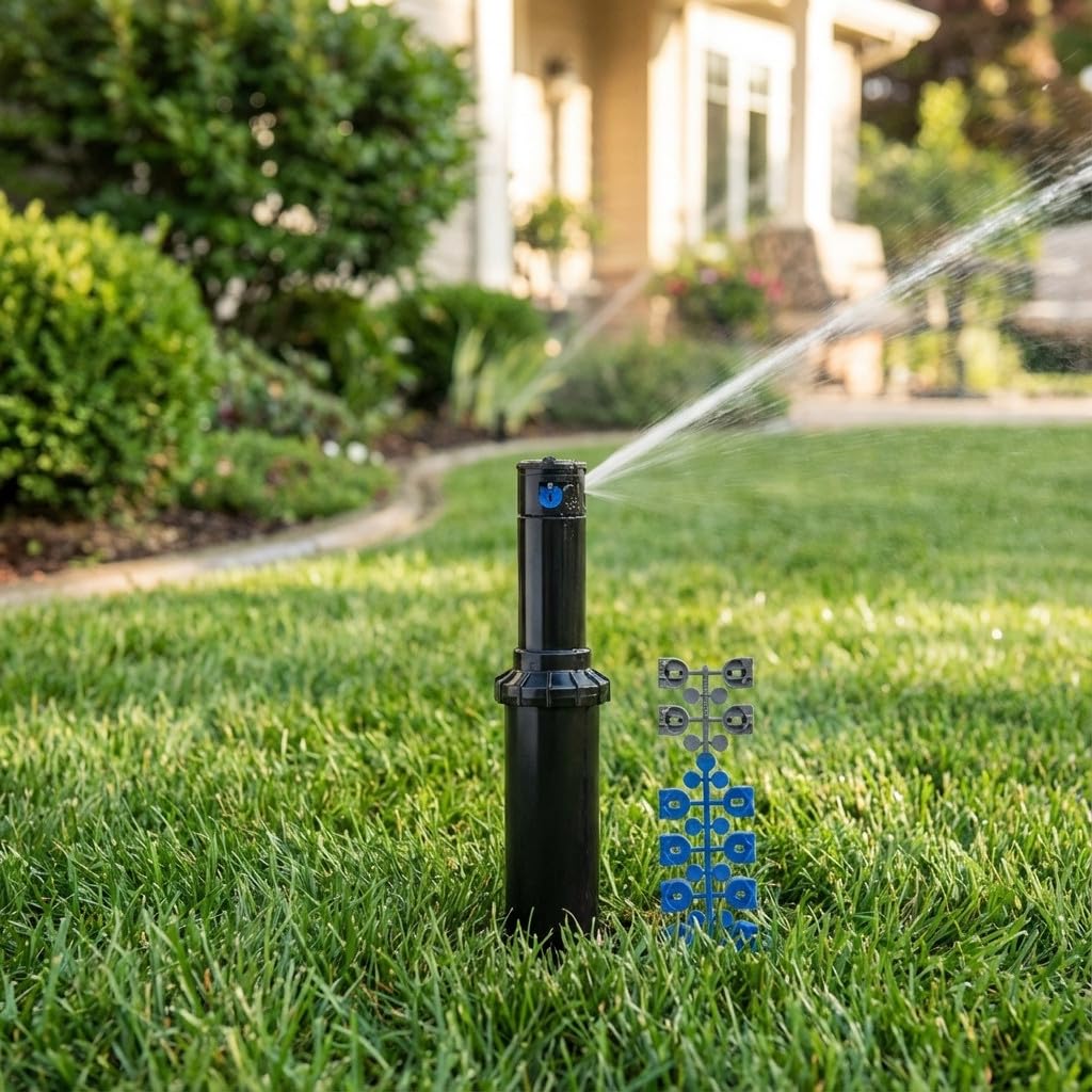 Irrigatore per irrigazione Hunter PGP-04 da 3/4'' | Set di 4 irrigatori da giardino a scomparsa da 6,4-15,8 m | Irrigatore pop-up 10 cm 50° a 360°
