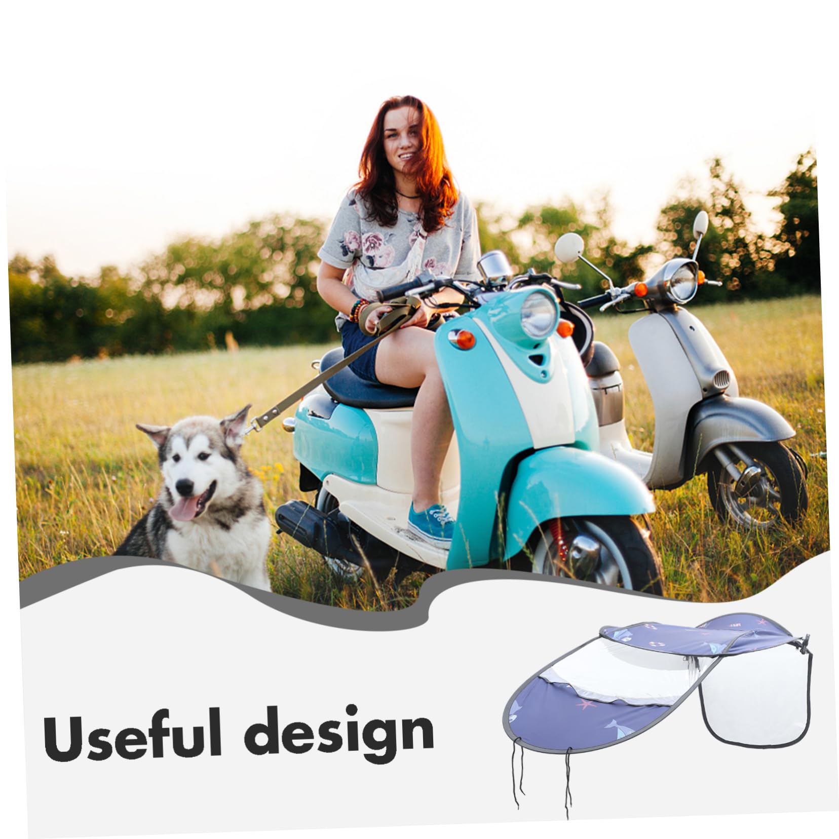 SOLUSTRE Electric Motorcycle Rain Cover Canopy Awning for Electric Bikes Rainproof Motorcycle Accessory