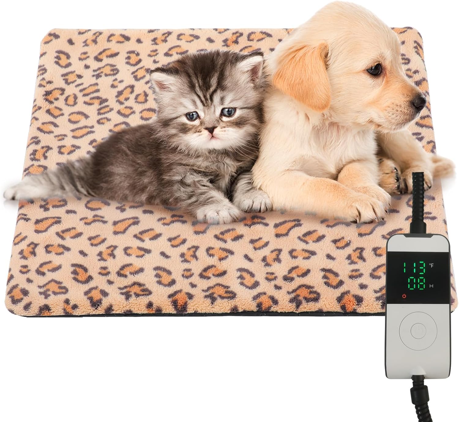 Pet Heating Pad for Dog Cat Temperature Adjustable Dog Cat Bed Warmer