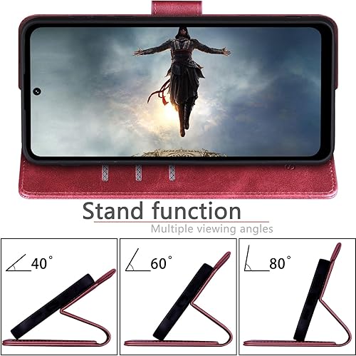 Miniatura 7 de SUANPOT Funda tipo cartera para Moto G Stylus 5G 2023 con bloqueo RFID, soporte para tarjetas de crédito, funda de piel sintética con tapa para