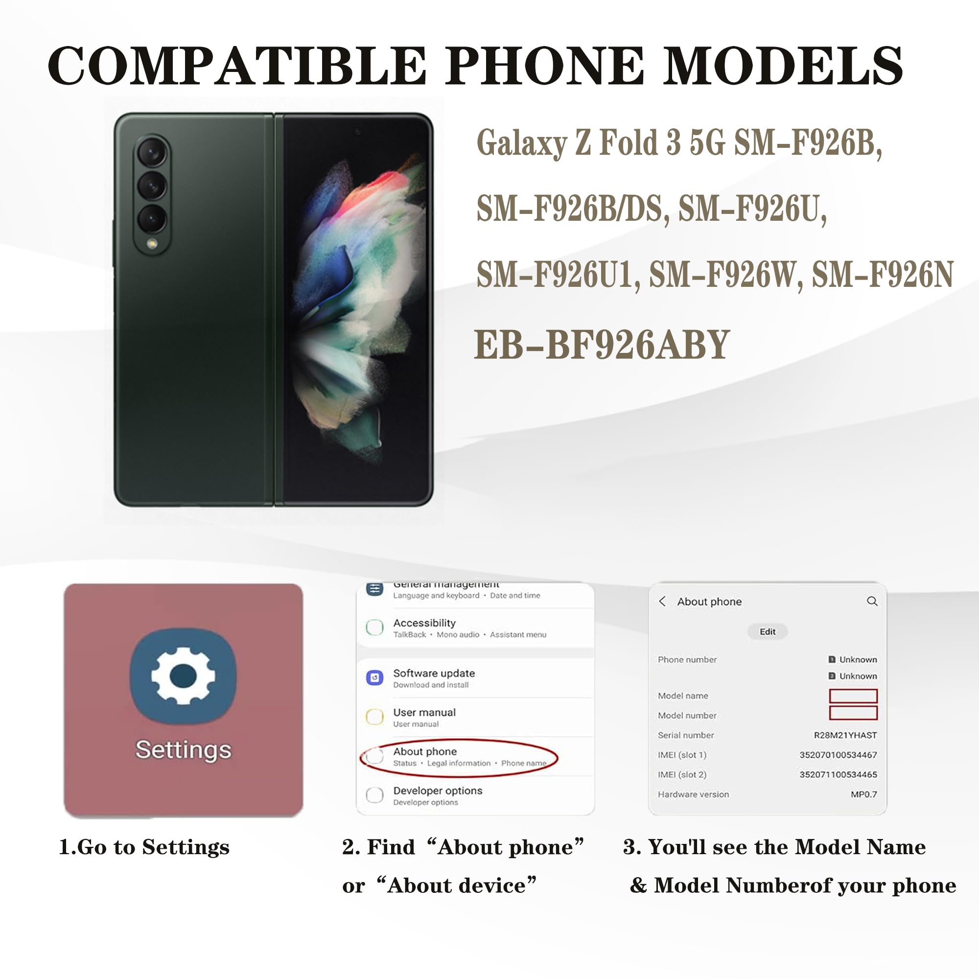 Amazon.com: Vvuilsty EB-BF926ABY Replacement Battery for Galaxy Z