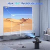 Mentech Mini Projektor 180° Forgatható, Android TV 11.0, 1080P Támogatás, WiFi 6, Bluetooth, 150 Colos Vetítés, Automatikus Korrekció 3