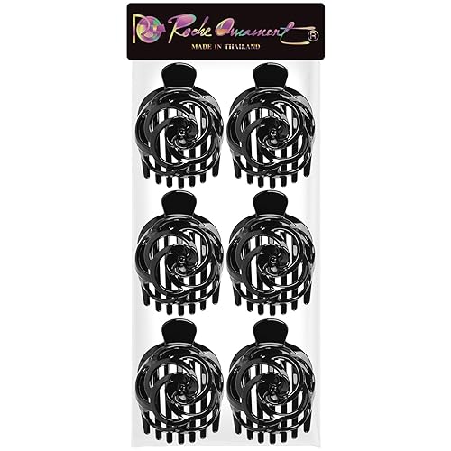 Miniatura 5 de RC ROCHE ORNAMENT 6 piezas de moños para mujer, pinza lateral para moño, cúpula redonda, abrazadera de peine Updo Bird Nest Shell plástico