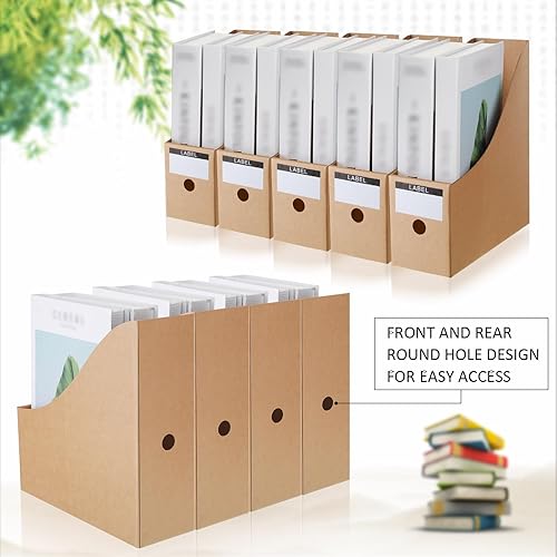 Miniatura 3 de 50 piezas de cartón para revistas, archivador de revistas, caja de almacenamiento de documentos, organizador de archivos de revistas con 50