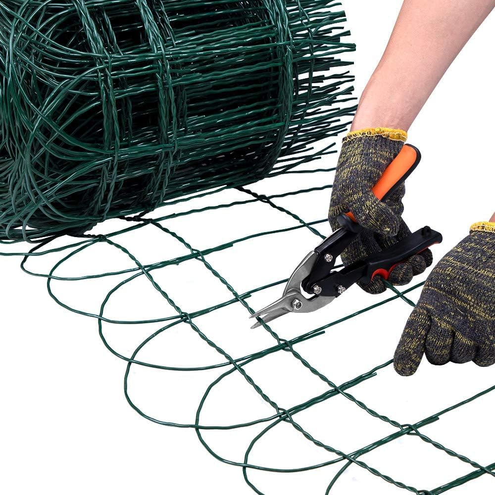 Amagabeli 0.65M x 25M Clôture de Jardin Bordure de Jardin Décorative Pliable Clôture Rouleau en métal RAL6005 Metallique le motif Protection pour Plantes Anti-Rouille Vert Fil de Métal Pelouse DA139