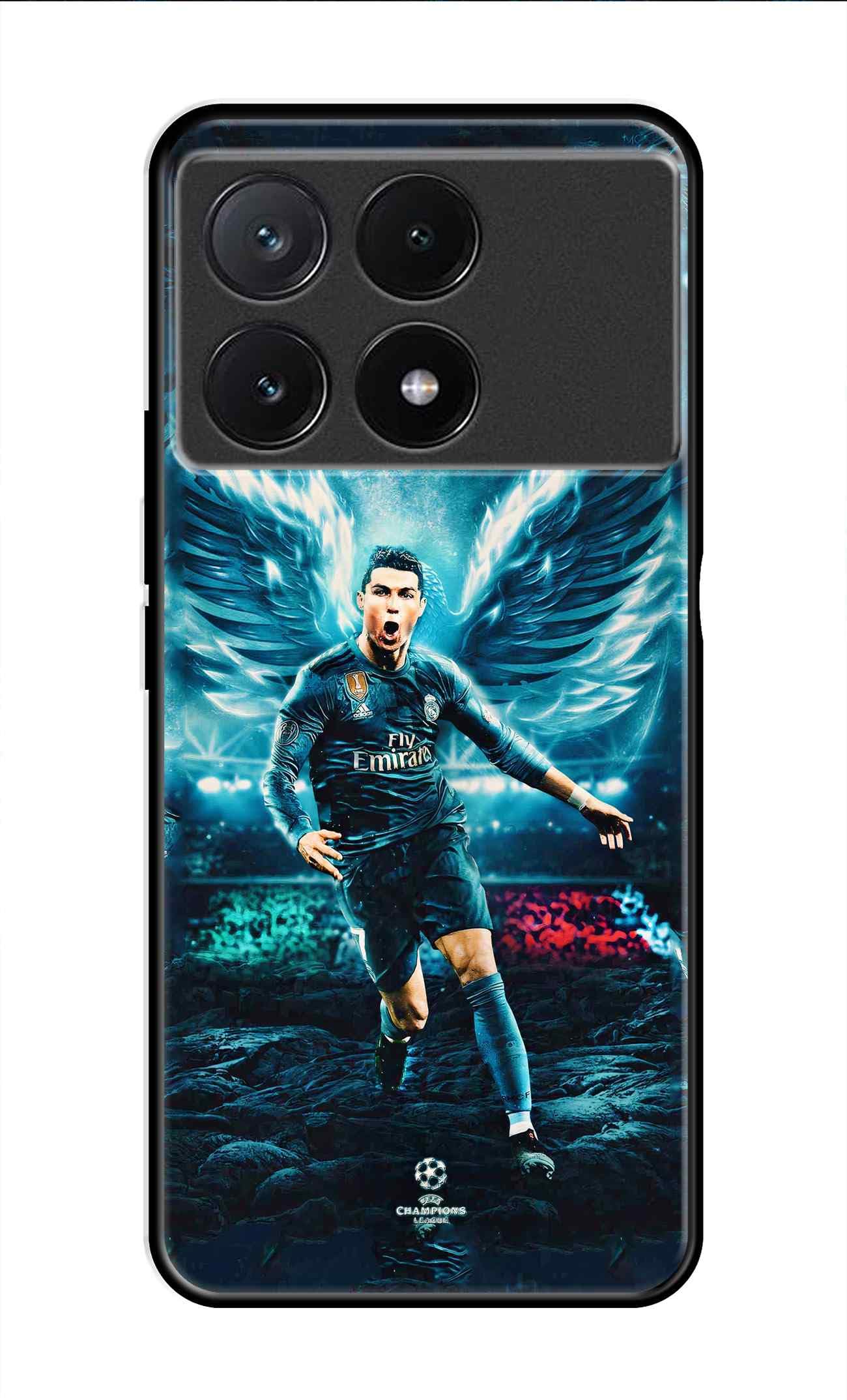 Metal TPU Printed Back Cover for Mi Poco X6 Pro 5G (Famous Football Player -K2) 360 Degree Protection | Camera Protection -25092024(AS)