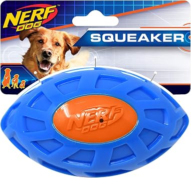 5in TPR EXO Squeak Football - Blue/Orange