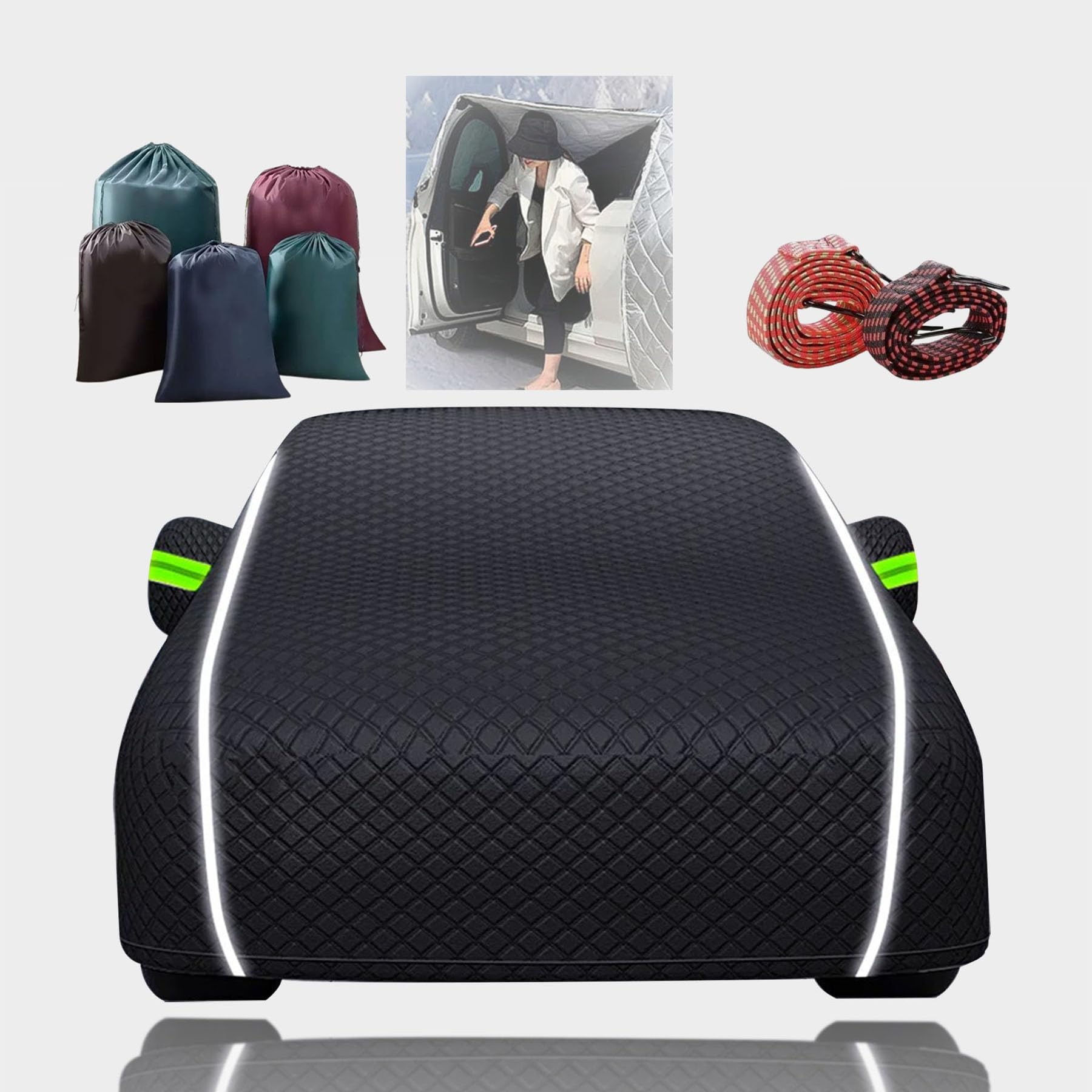 Bâche Voiture Anti-grêle Étanche pour BMW X2,Housse Voiture Anti Grêle Housse De Protection Extérieur Impermeable Tous Temps Coton épais