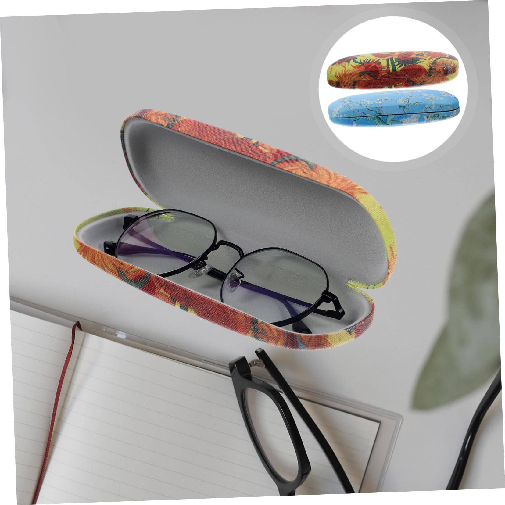 Brillenetui Brillenaufbewahrung Fall Brillen-organizer Gläser Faltbar Sonnenbrille Reisen Gänseblümchen Sonnenbrillen Brillenlager Pu