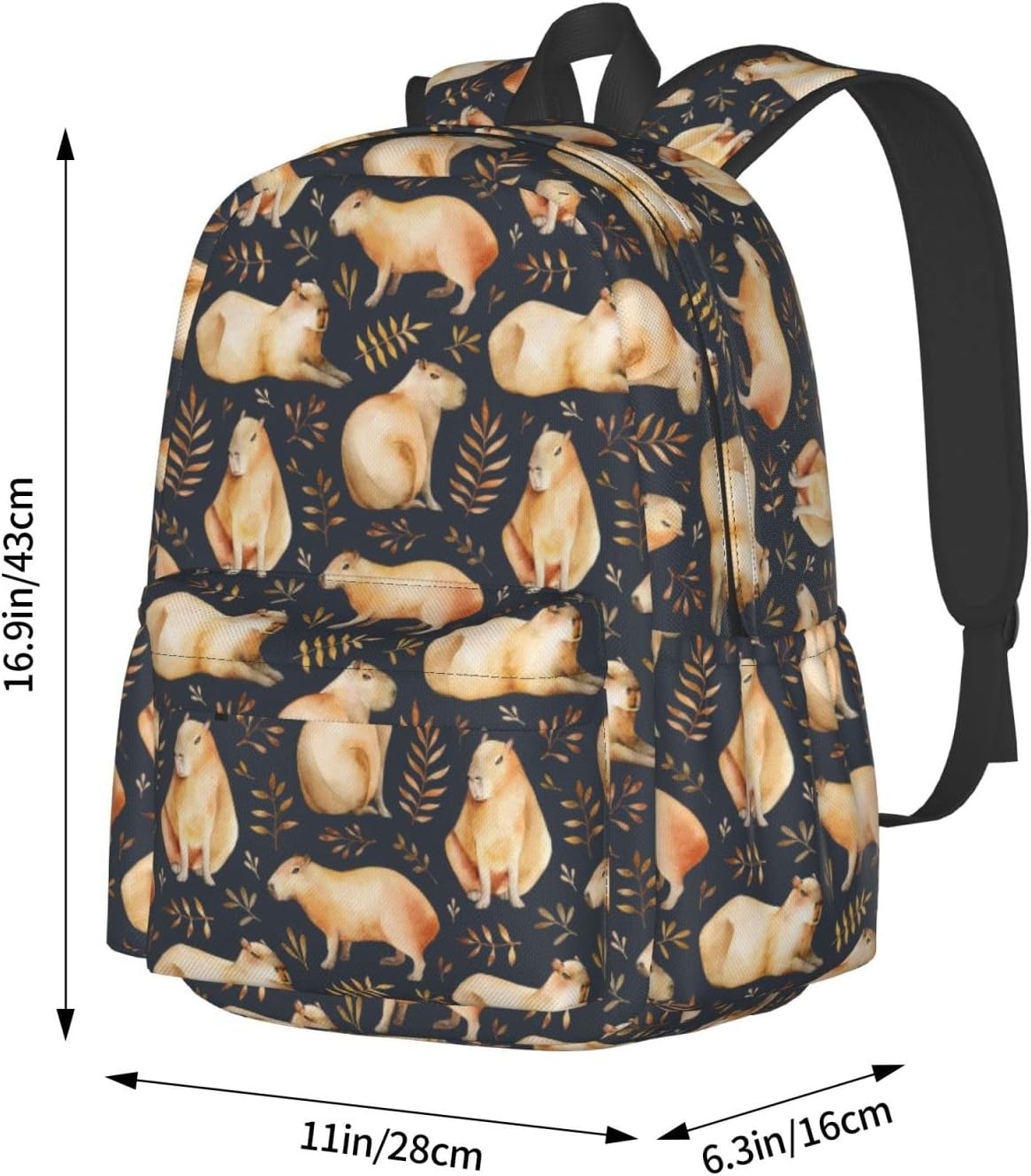 Capybara Backpack Bookbag Laptop Backpacks Multipurpose Daypack for Men Women Travel Hiking - Image 3