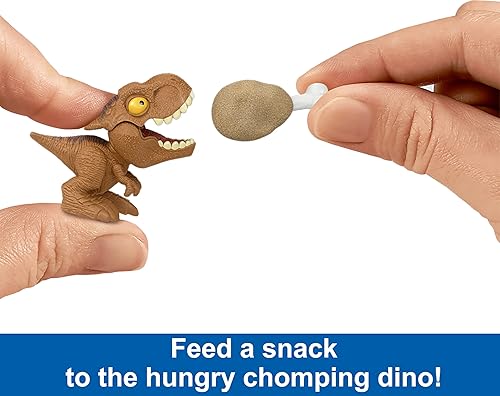 Miniatura 4 de Mattel Jurassic World Unboxing Crushivores Mini Dinosaur Toy Figure in Rip-Open Package with Multiple Compounds & Surprises, Feeding Play