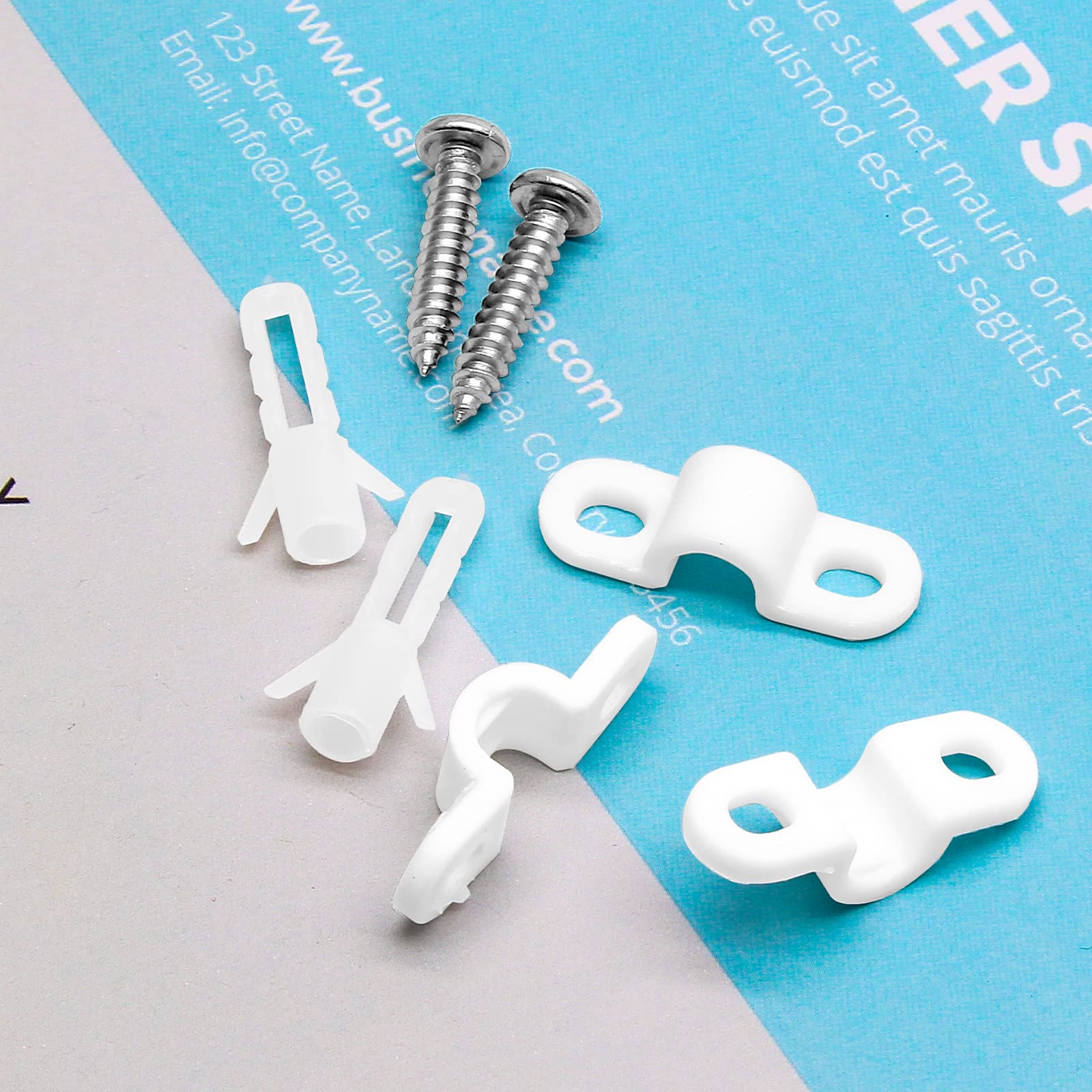 LOUZAGO Draht-Regalschlaufen-Clips, 12 Stück – Nylon-Clips Für 7 Mm Drahtregale, Zur Wandmontage Auf Trockenbau Oder Beton