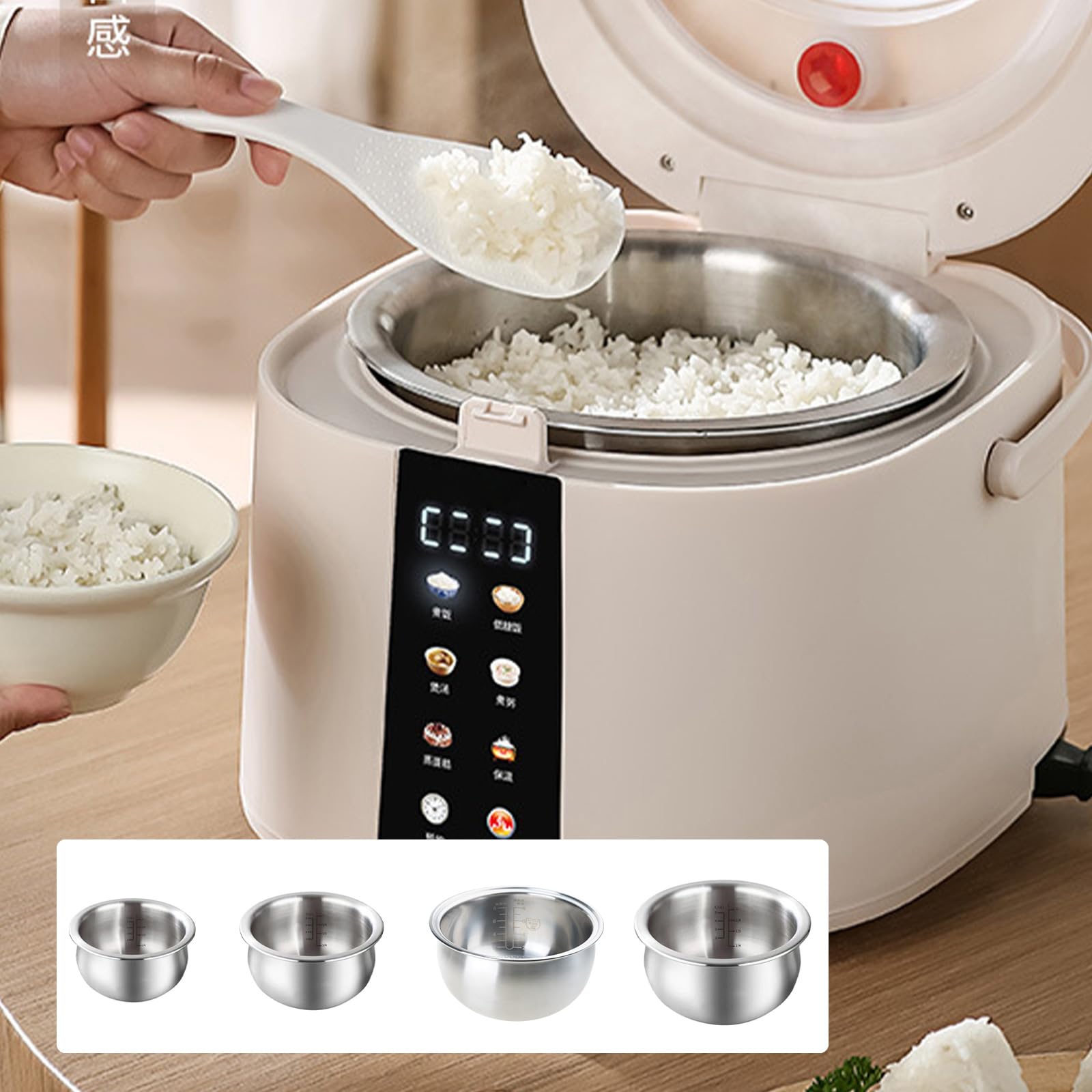 Pentole per riso intercambiabili in acciaio inossidabile Inserto 2L 3L 4L 5L Opzione Universalmente adatta per la parte ricambio per elettrodomestici da cucina Pentole per riso