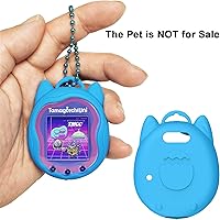 Vista 4 de Tamagotchi Uni Interactive Virtual Pet, protector de pantalla para Tamagotchi Uni Pet Band Accesorios (cubierta de silicona) (azul)