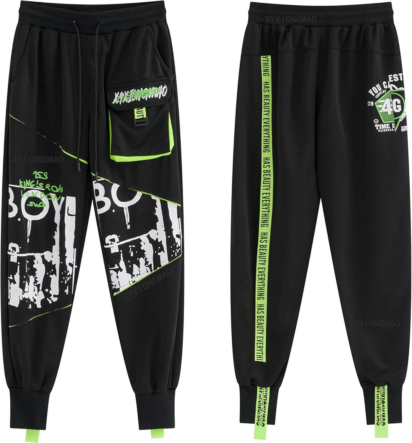 XYXIONGMAO Men's Tactical Cargo Pants Casual Streetwear Techwear Sweatpants Black Hip Hop Joggers Pants for Men - Image 6