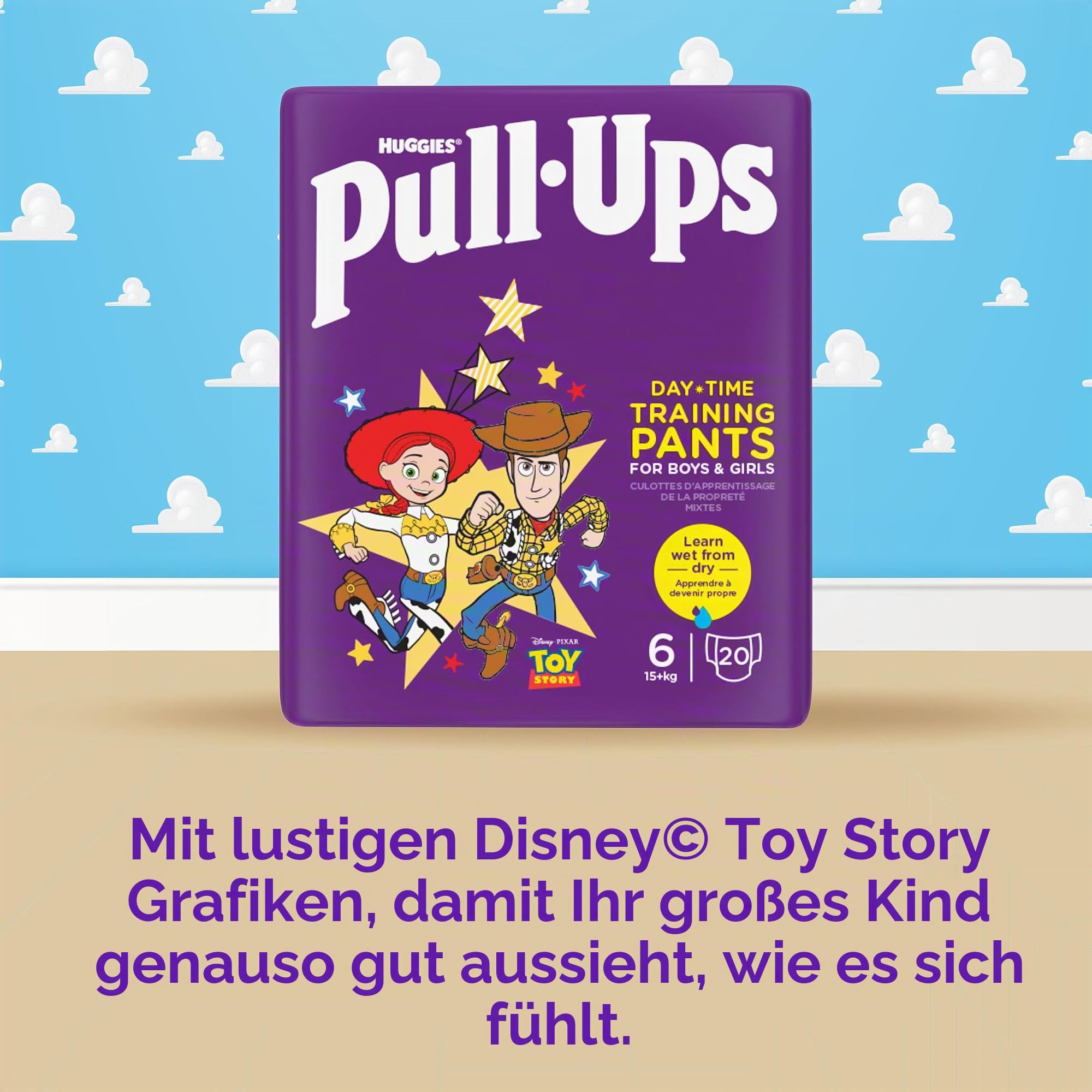 Huggies Pull-Ups Unisex Day Time Training Windelhose, Größe 6, 20 Hosen