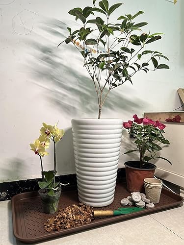 Miniatura 3 de Bandeja multifuncional grande para botas, paquete de 2 alfombrillas lavables para interiores o exteriores, para zapatos, botas, plantas, macetas,