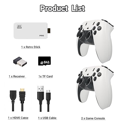 Miniatura 5 de Retro Gaming Console 39,000+ Games, Plug and Play Video Game Console Built-in 28 Classic Emulators, 4K High Definition HDMI Output for TV with Dual