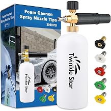 Twinkle Star Foam Cannon 1 L  i e kar k p , 1/4 in  h zl  ba lant l , bas n l  y kama i in 5 ba l k ucu