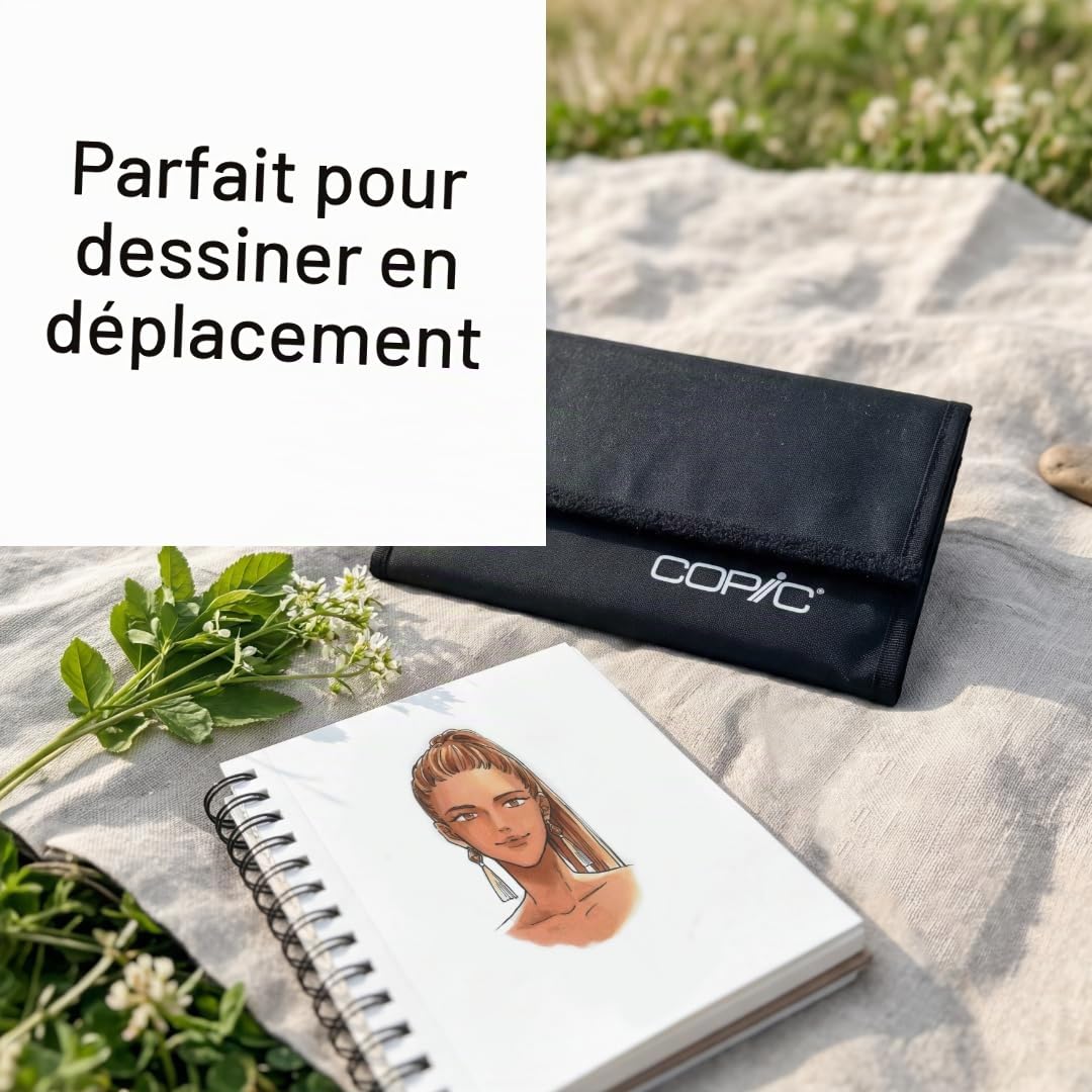 COPIC Ciao Set « Couleurs Portrait », Set de 12 pièces dans un Wallet, Twin Marker avec une pointe moyenne et une pointe Brush
