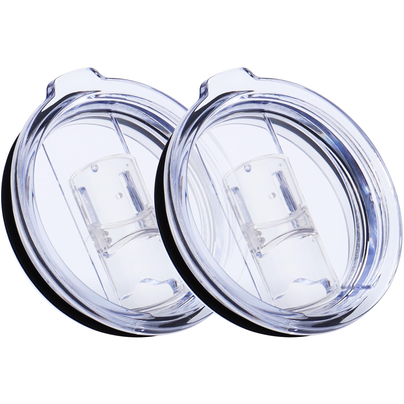 DOCIK Splash Proof Lids Covers for 20 Oz Yeti Rambler Ozark Trail Tumbler and More Travel Cup, Also Fit for Yeti 10 Oz Lowball, 2 Pack