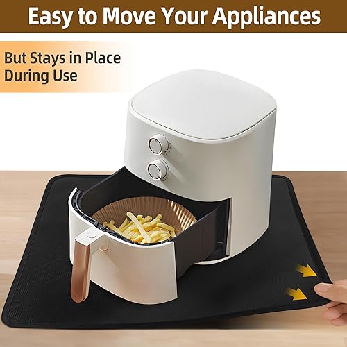 Miniatura 5 de Almohadillas calientes para cocina, resistentes al calor, para encimera, 15 x 18 pulgadas, de silicona ignífuga, alfombrilla de café debajo de la