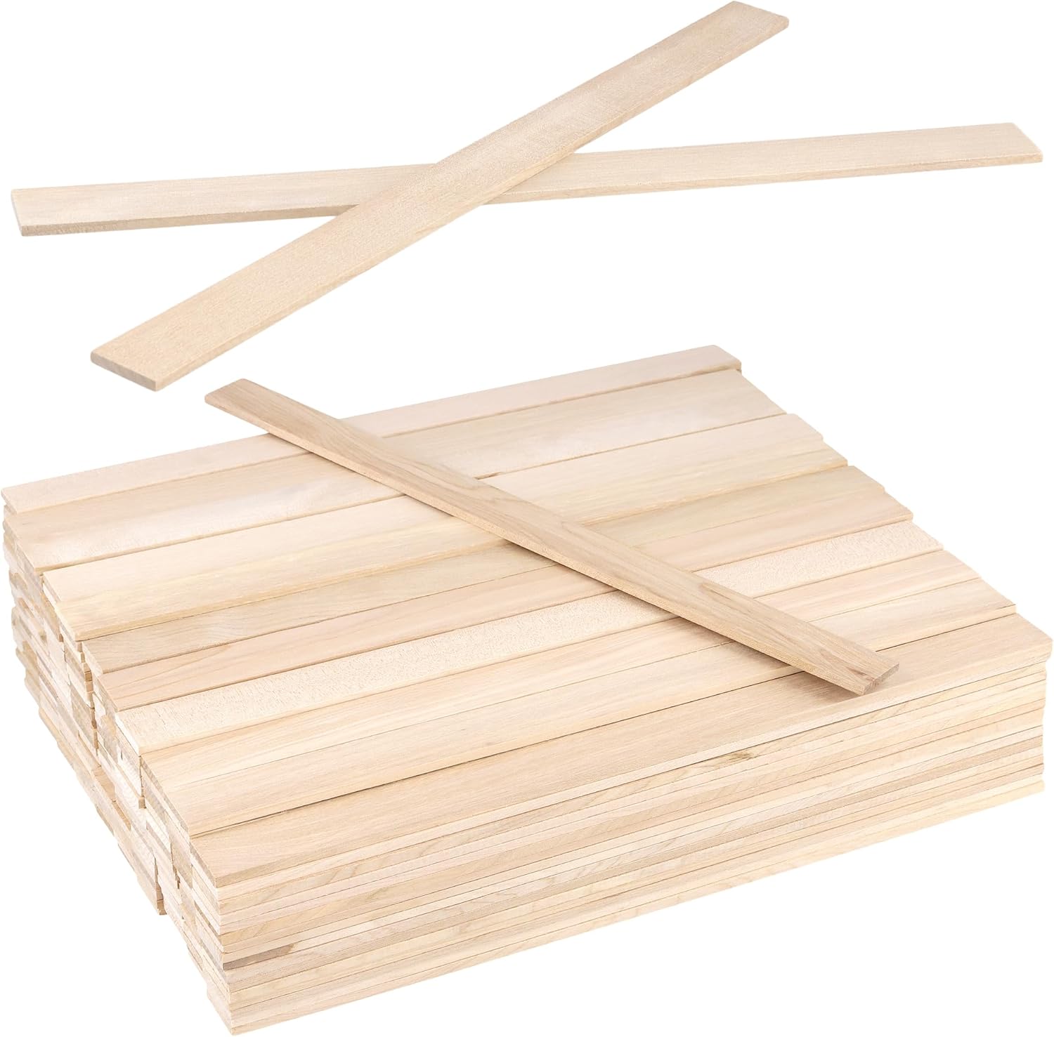 LEXININ 200 Pcs 14 x 1 inch Wooden Paint Stir Sticks, 4 mm (0.15 inch) Thick Wood Paint Mixing Sticks for Crafts, Art, DIY