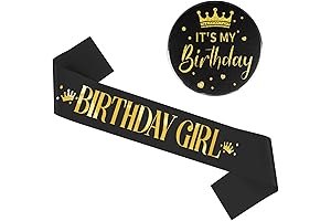 Birthday Girl Sash, Birthday Sash Badge Birthday Girl Decorations Set