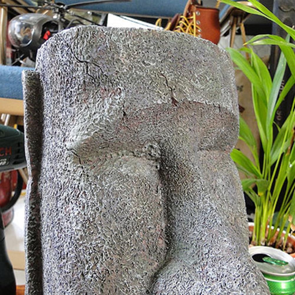 ストーンティッシュボックス – フェイスティッシュホルダー, 彫刻ティッシュディスペンサー | イースター島風イン テリア, 石 像