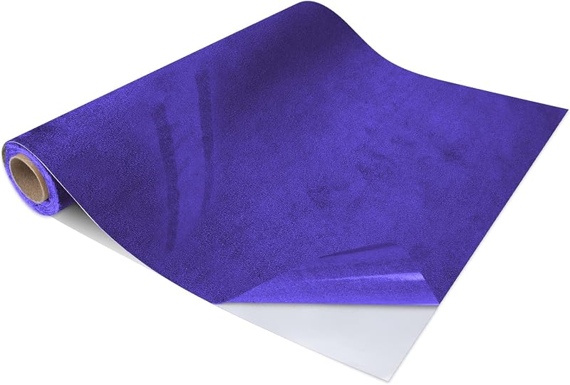 Revestimento Autoadesivo de Camurça Sintética para Interior Automotivo Roxo 43,2 x 203,2 cm TREEHAC